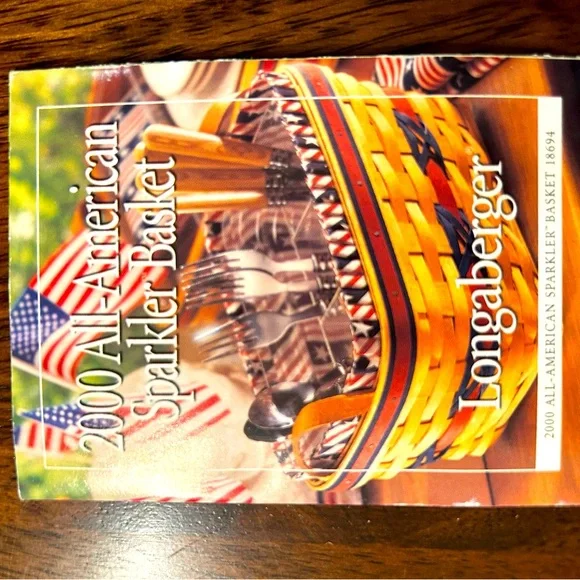 Longaberger 2000 All American Sparkler Basket, liner, and protector - Picture 2 of 13